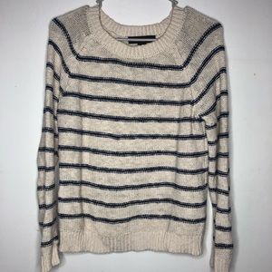 Striped waffle knit sweater